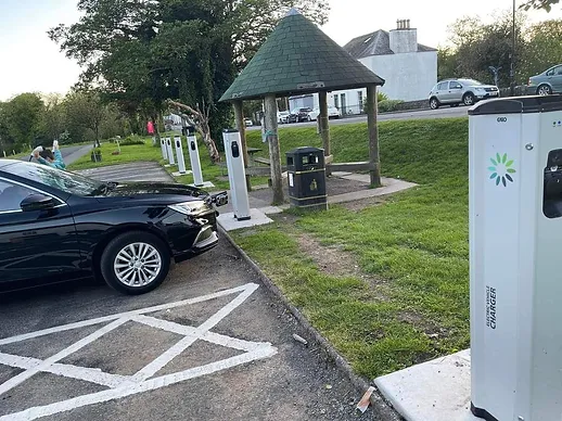 Their are 8 faster EV chargers at gatehouse of fleet