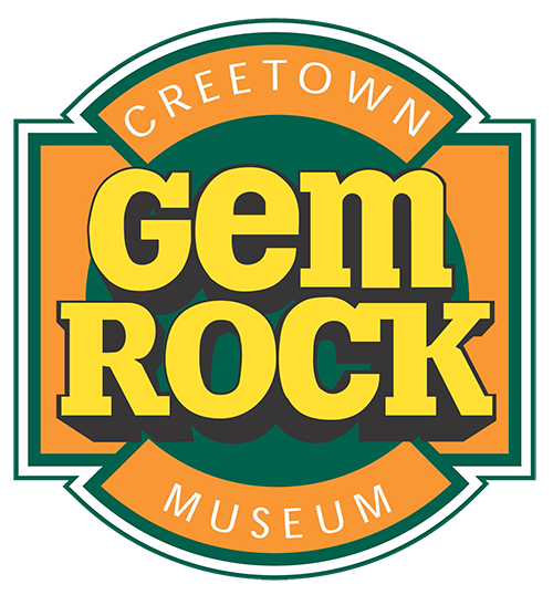 Gem Rock Museum logo, representing a fascinating collection of gemstones, minerals, and fossils in Dumfries and Galloway.